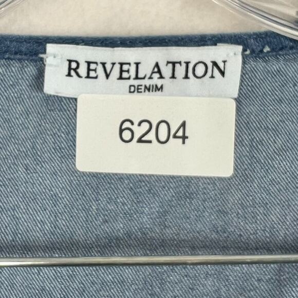 Revelation Tunic Top Denim Womens Size M Oversized Denim Two Front Pockets Lagen - Picture 6 of 10